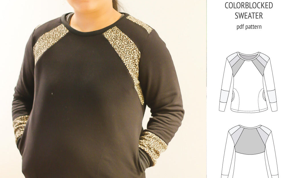 Linnea colorblocked sweater (PDF)