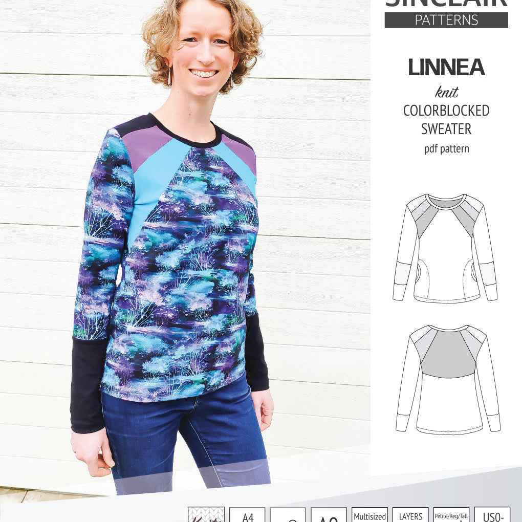 Linnea colorblocked sweater (PDF)