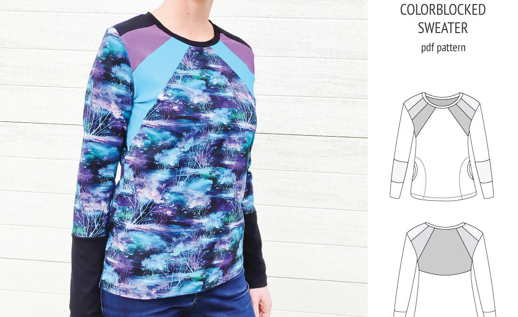 Linnea colorblocked sweater (PDF)