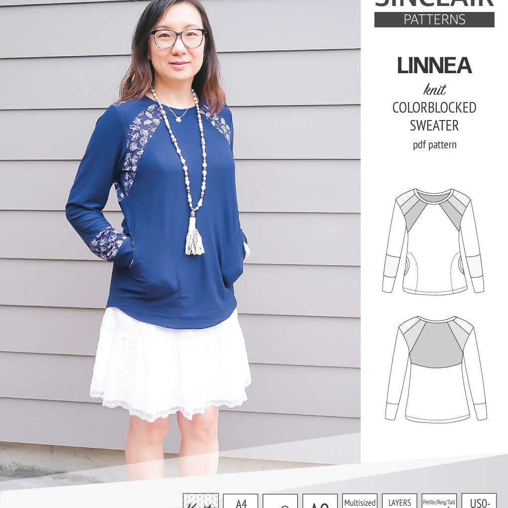 Linnea colorblocked sweater (PDF)