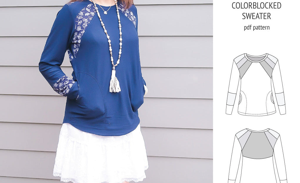 Linnea colorblocked sweater (PDF)