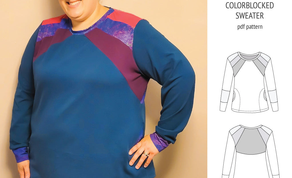 Linnea colorblocked sweater (PDF)