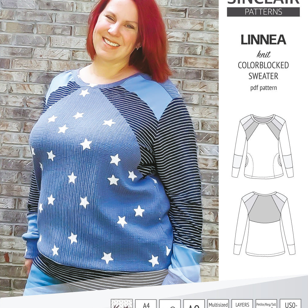 Linnea colorblocked sweater (PDF)