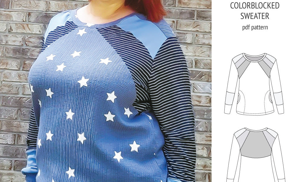 Linnea colorblocked sweater (PDF)