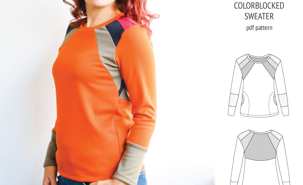 Linnea colorblocked sweater (PDF)