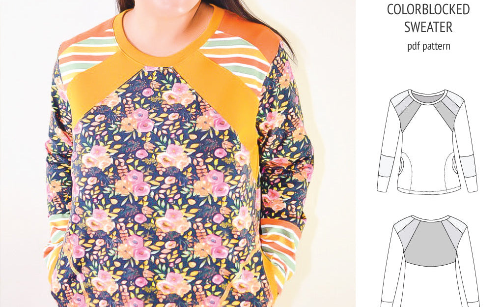Linnea colorblocked sweater (PDF)