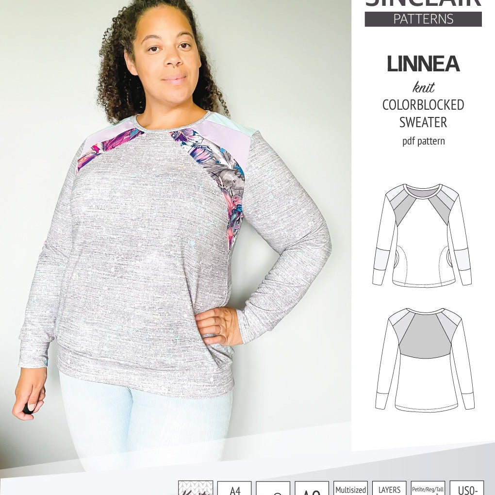 Linnea colorblocked sweater (PDF)