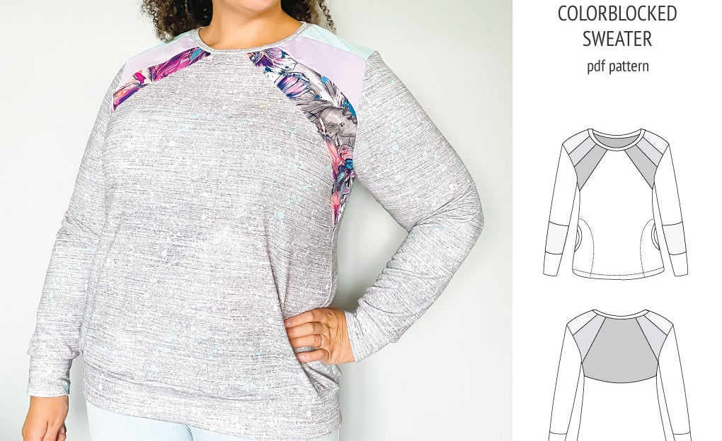 Linnea colorblocked sweater (PDF)