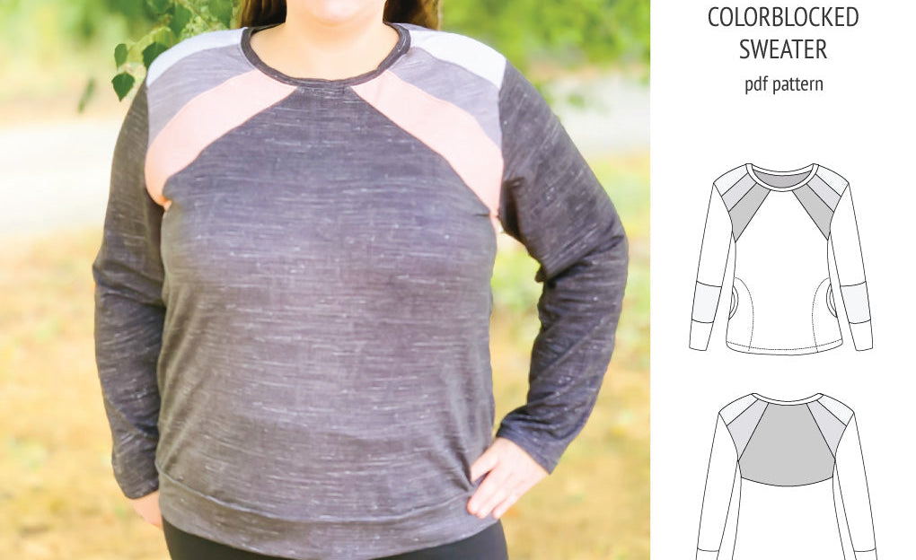 Linnea colorblocked sweater (PDF)