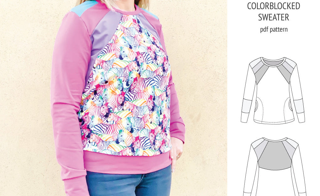 Linnea colorblocked sweater (PDF)
