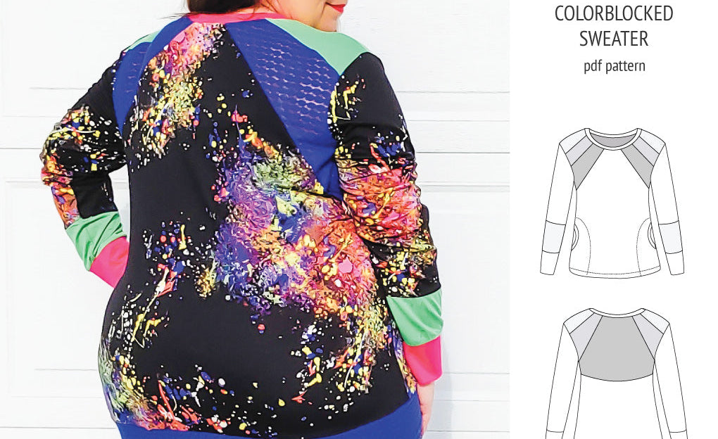 Linnea colorblocked sweater (PDF)