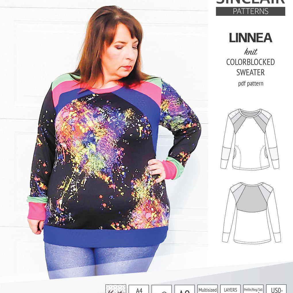 Linnea colorblocked sweater (PDF)