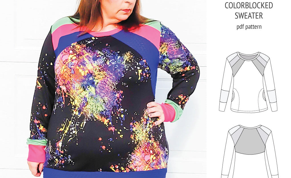 Linnea colorblocked sweater (PDF)