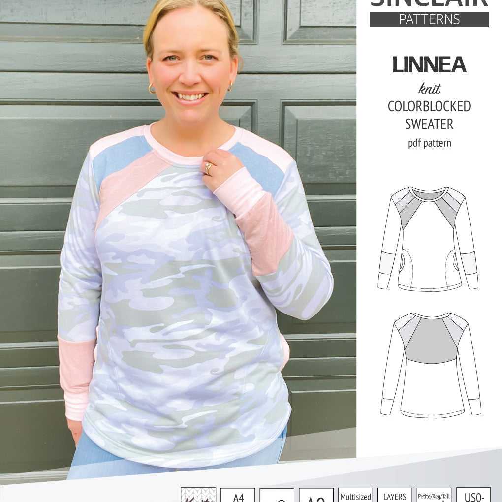Linnea colorblocked sweater (PDF)