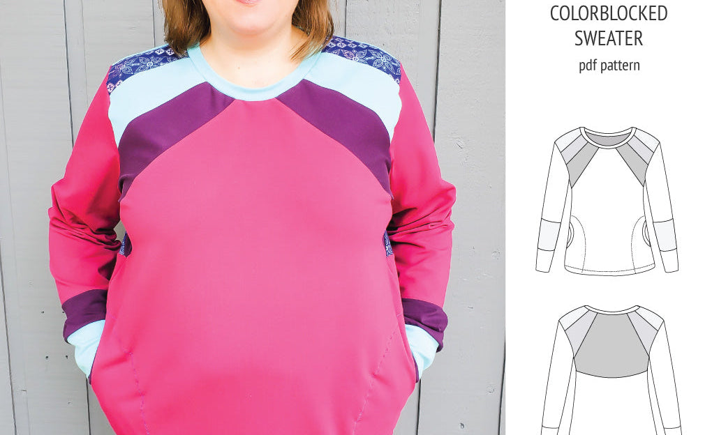 Linnea colorblocked sweater (PDF)