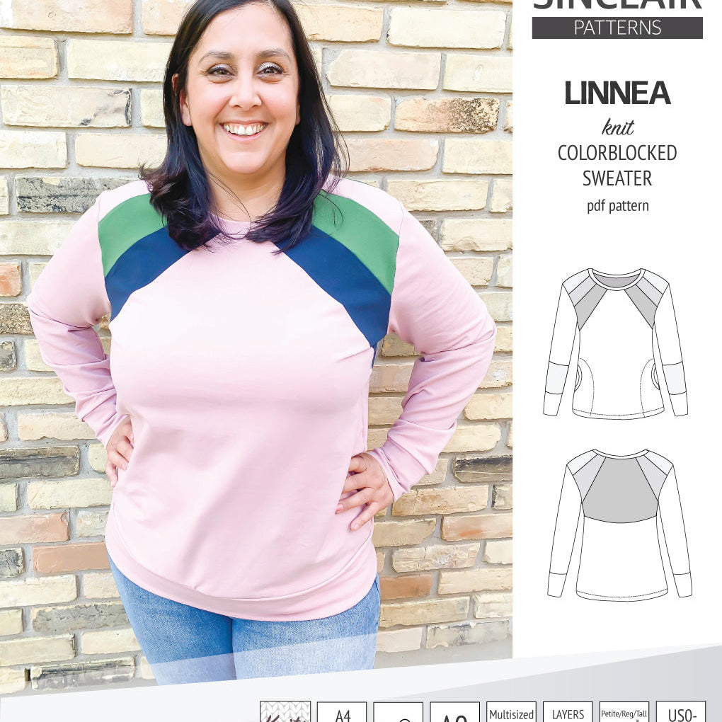 Linnea colorblocked sweater (PDF)