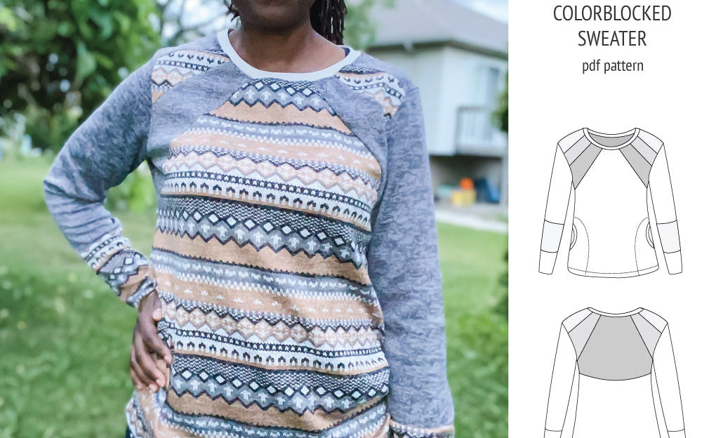 Linnea colorblocked sweater (PDF)