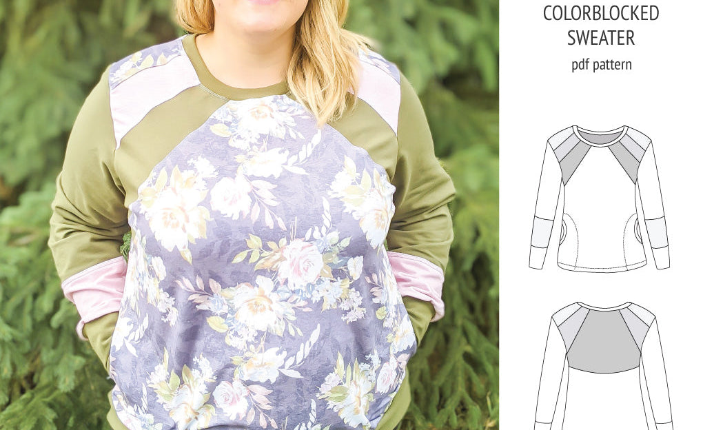 Linnea colorblocked sweater (PDF)