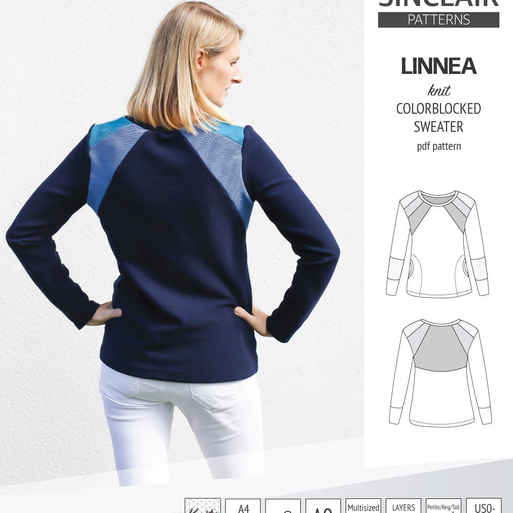 Linnea colorblocked sweater (PDF)