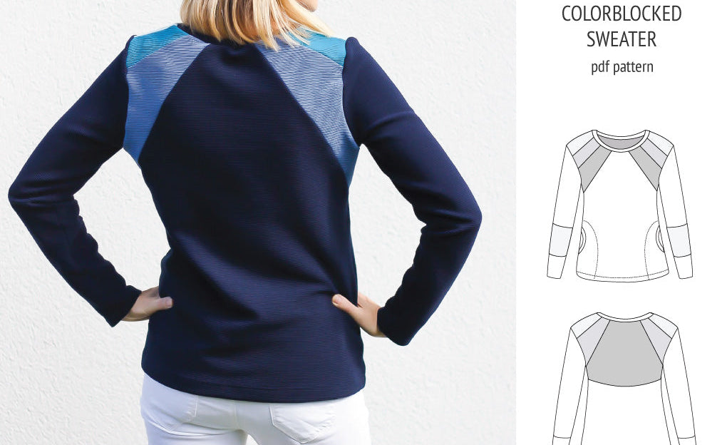 Linnea colorblocked sweater (PDF)