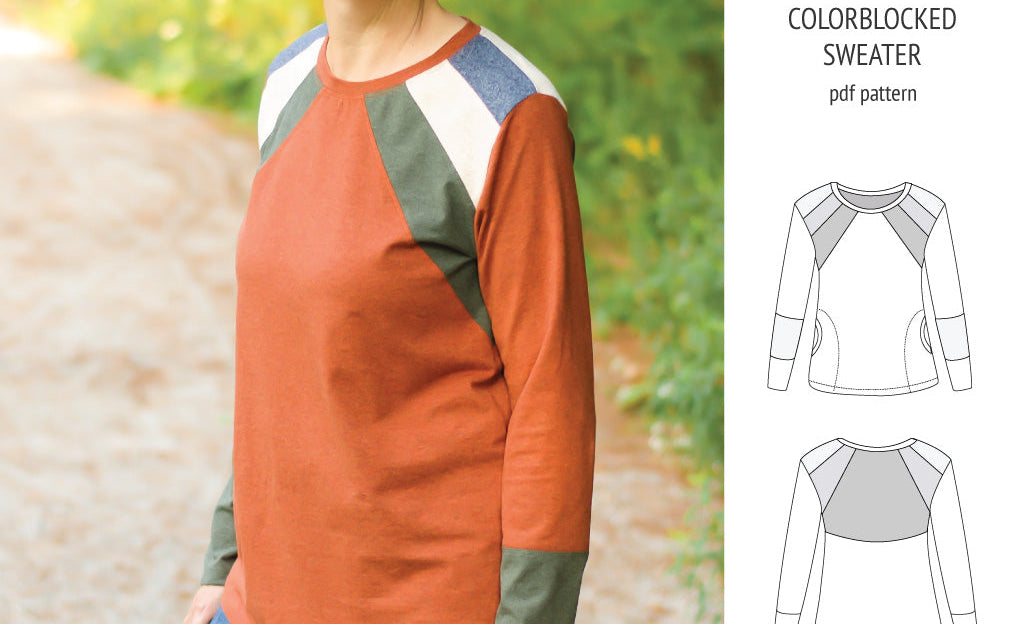 Linnea colorblocked sweater (PDF)