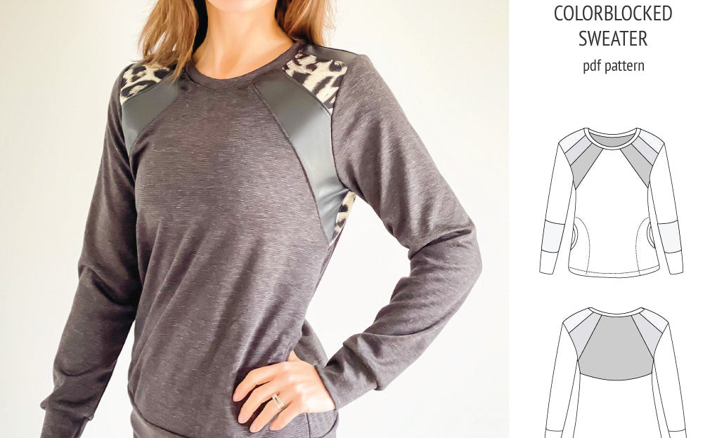 Linnea colorblocked sweater (PDF)