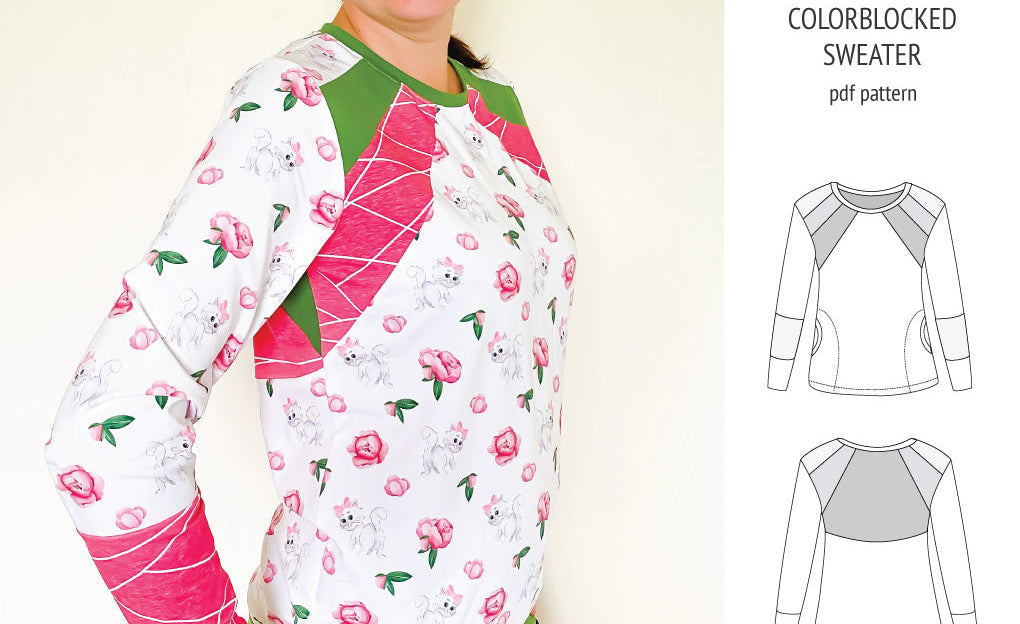 Linnea colorblocked sweater (PDF)