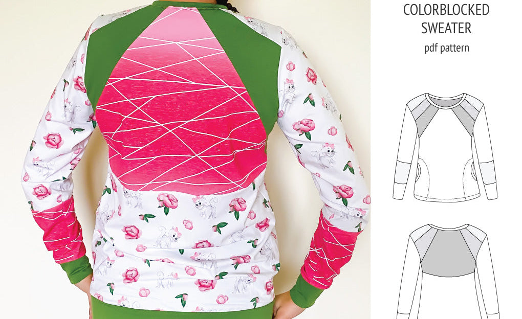 Linnea colorblocked sweater (PDF)