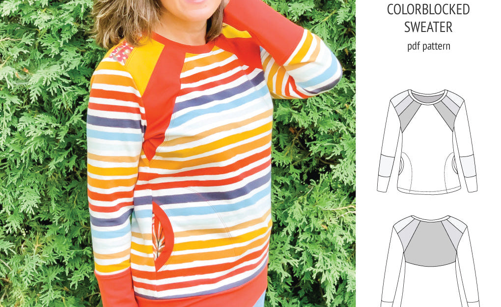 Linnea colorblocked sweater (PDF)