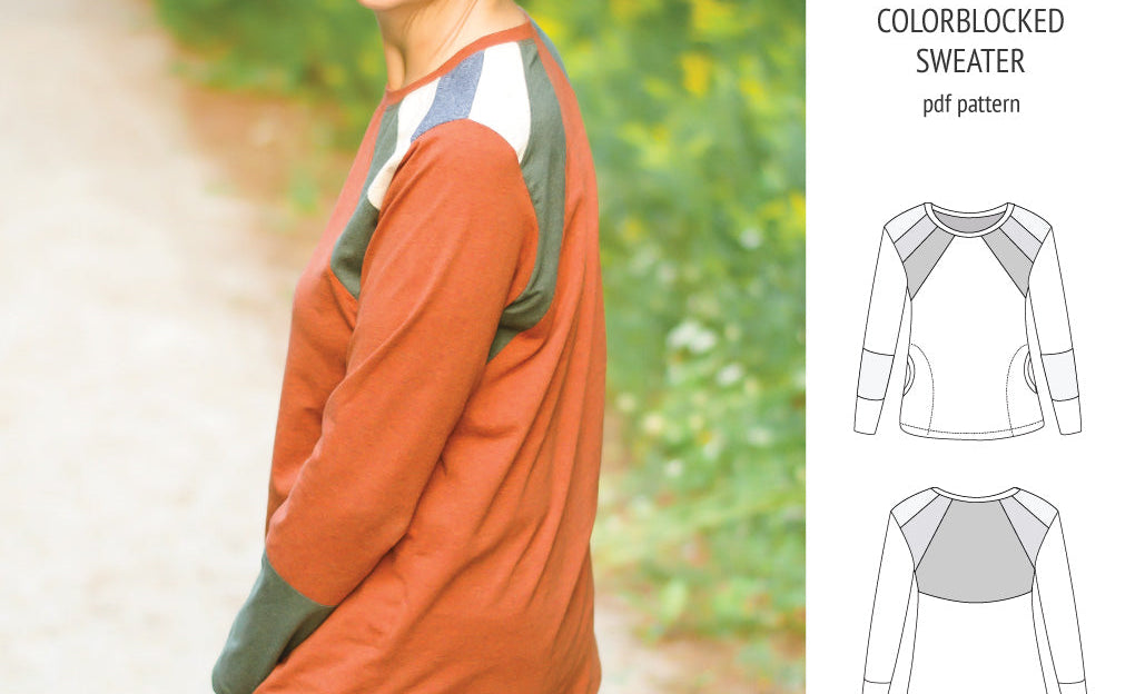 Linnea colorblocked sweater (PDF)