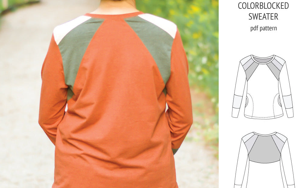 Linnea colorblocked sweater (PDF)
