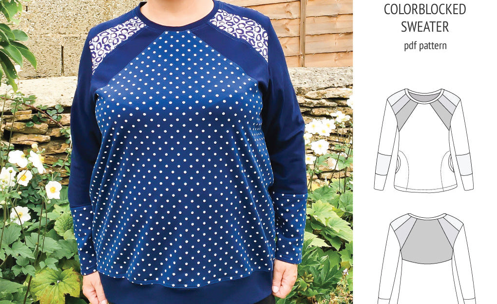 Linnea colorblocked sweater (PDF)