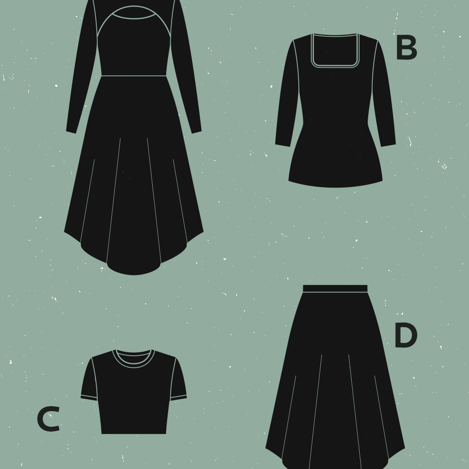 Orage Dress, Top + Skirt Pattern