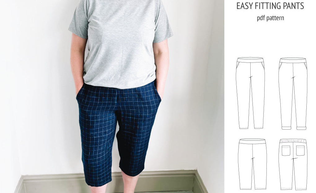 Poppy easy fitting pants for woven fabrics (PDF)
