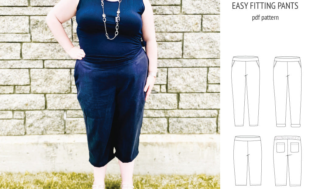 Poppy easy fitting pants for woven fabrics (PDF)