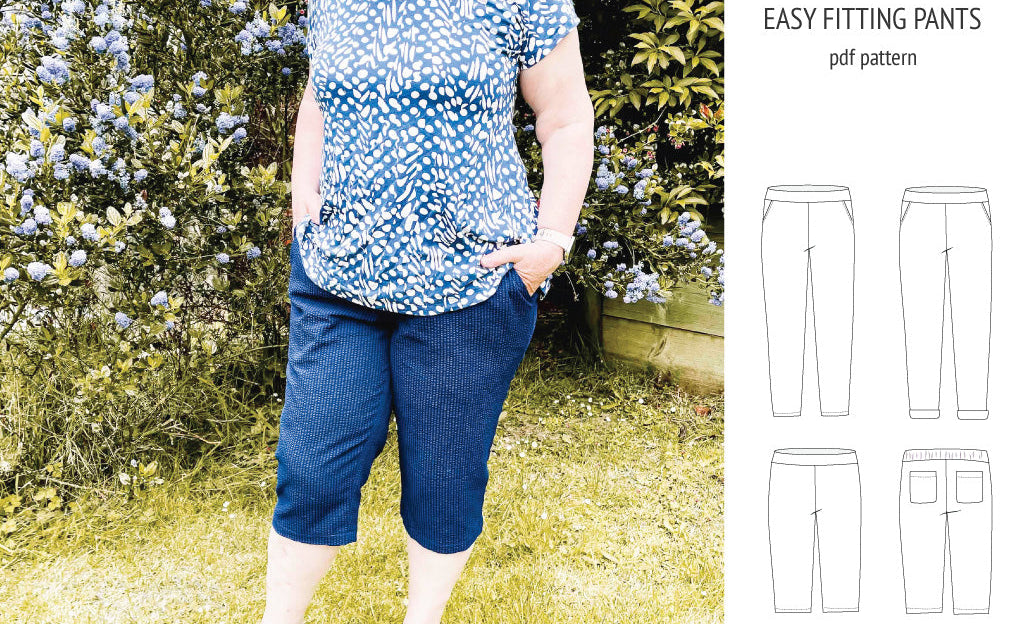 Poppy easy fitting pants for woven fabrics (PDF)
