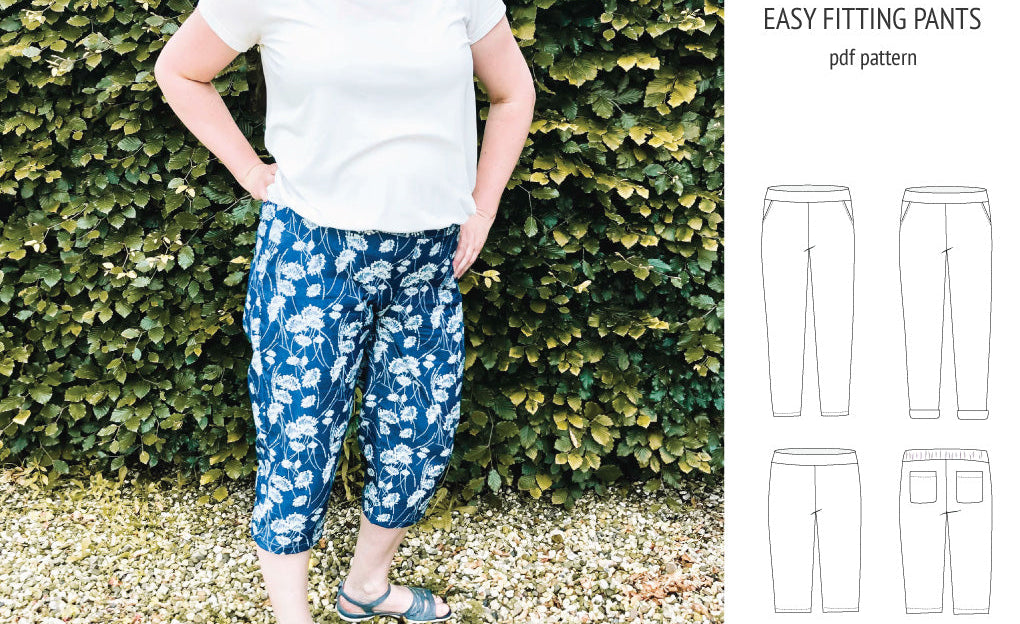 Poppy easy fitting pants for woven fabrics (PDF)
