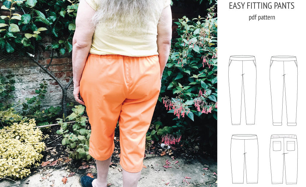 Poppy easy fitting pants for woven fabrics (PDF)