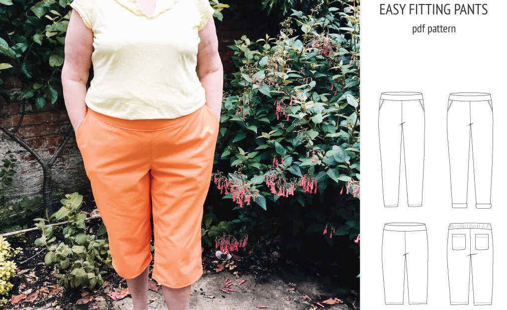 Poppy easy fitting pants for woven fabrics (PDF)