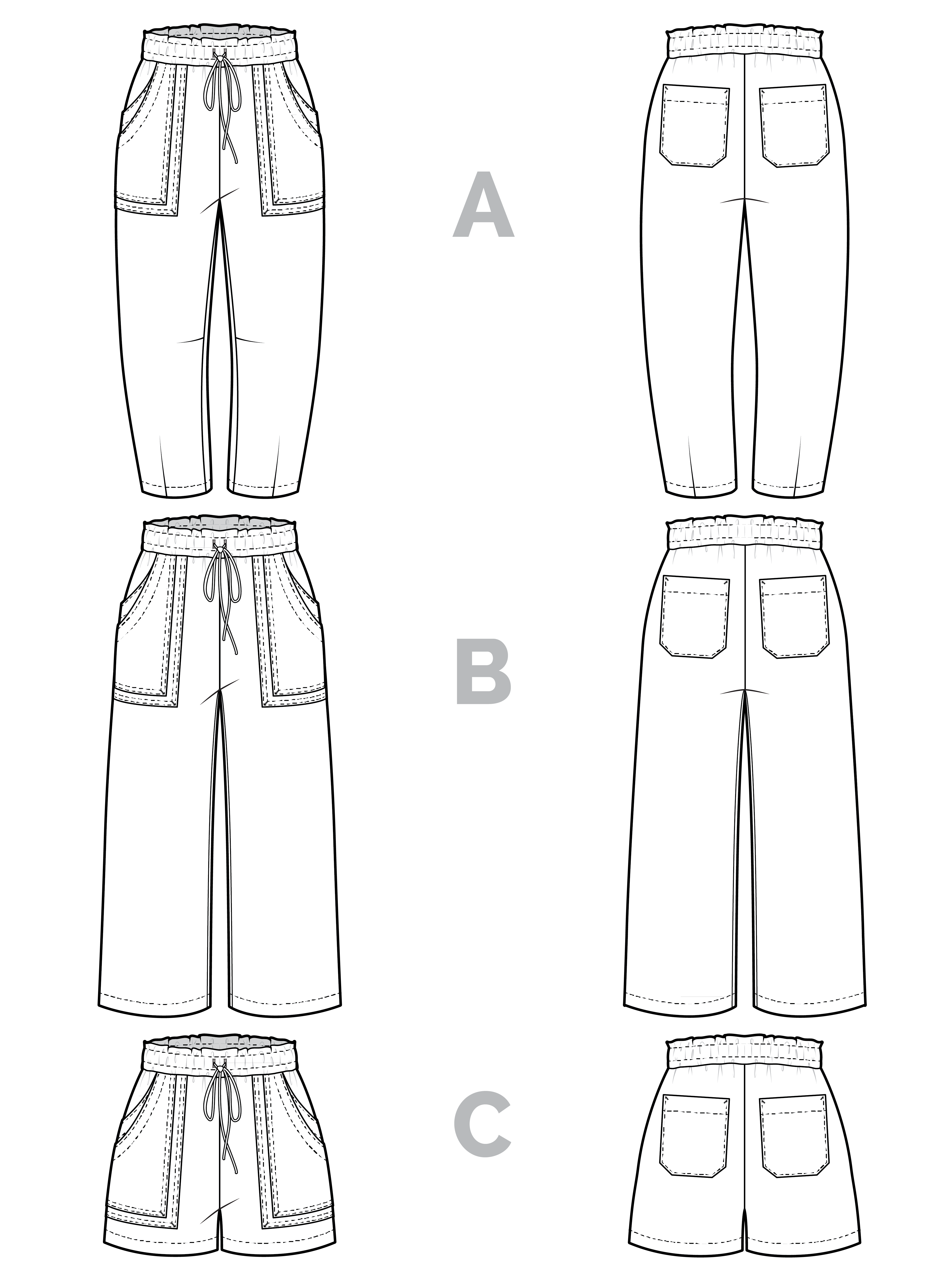Sepia Pants + Shorts Pattern