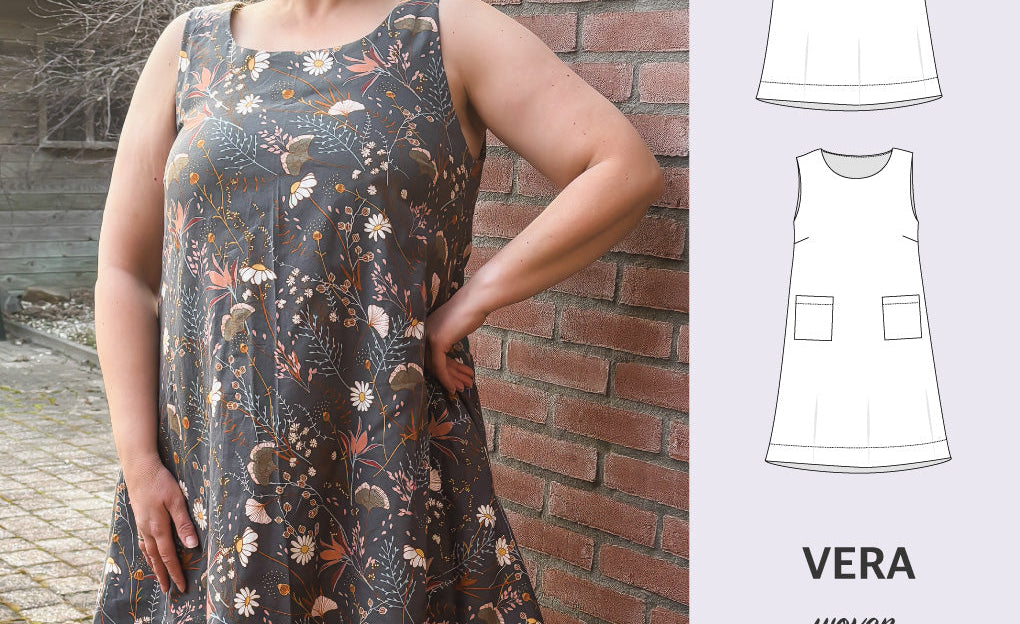 Vera A-line woven dress with pockets (PDF)