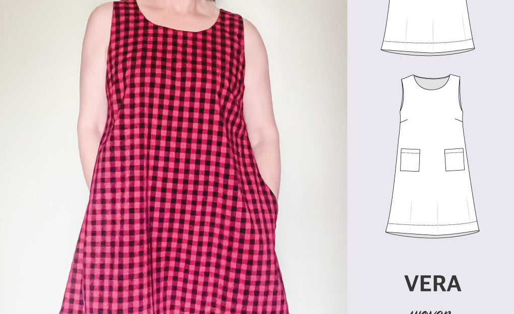 Vera A-line woven dress with pockets (PDF)