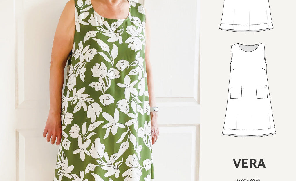 Vera A-line woven dress with pockets (PDF)