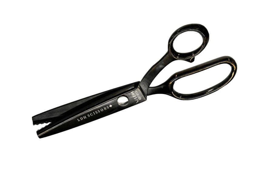 Black pinking shears.
