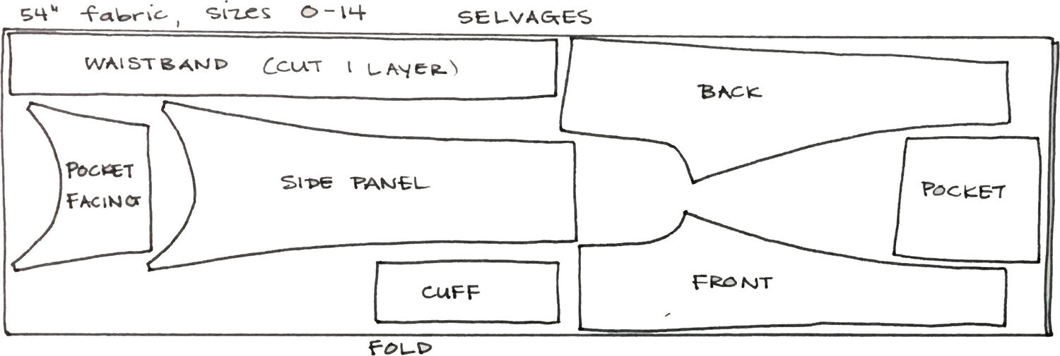 Arenite Pants Errata - 54" Wide sizes 0-14