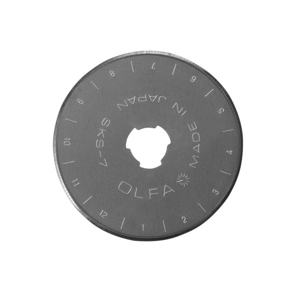 OLFA rotary cutter replacement blade.