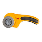 OLFA 60 mm ergonomic rotary cutter in yellow.
