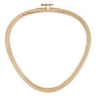 Rounded corner wooden triangular embroidery hoop.