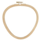 8 inch triangular wooden embroidery hoop.