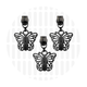 #5 Butterfly Zipper Pulls - 3 per Pack